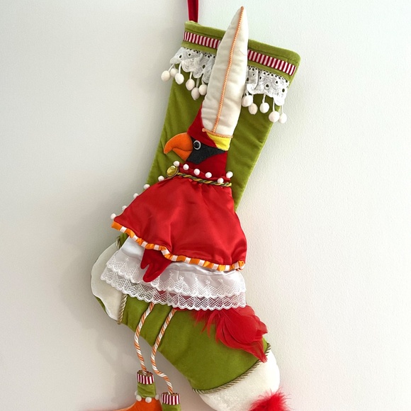 Patience Brewster Krinkles Cardinal Stocking - Picture 8 of 9
